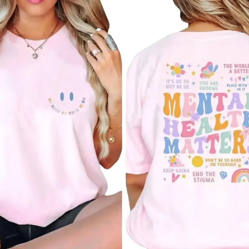 Comfort Colors Mental Health Matters Shirt Hoodie, Sweatshirt | InkThreadWorks.com