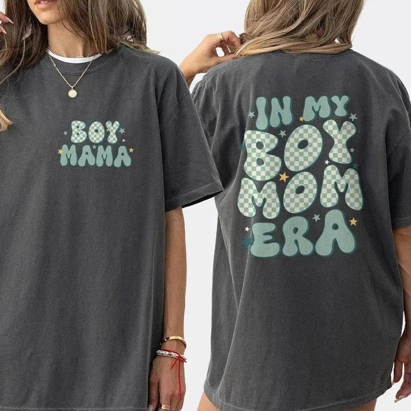 Comfort Colors Retro Boy Mom Shirt, Mother's Day Gifts For Boy Mom, New Boy Mama Gifts, Mom Of Boys, Mama Shirts, Mom...