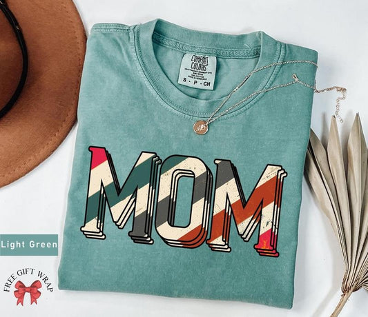 Comfort Colors Retro Mom T-Shirt, Gifts For Mother's Day, Vintage Cozy Mama Shirt, Trending New Mom Clothing