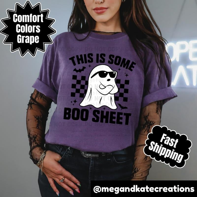 Comfort Colors This is Some Boo Sheet Grape T-shirt