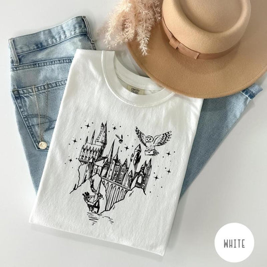 Comfort Colors Wizard Castle Shirt, Wizard School Shirt, Magical Castle Shirt, Wizard Castle Shirt, Magic Shirt, Magic...