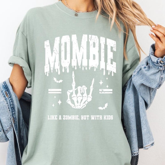 Comfort colors Mombie short sleeve casual cotton graphic tshirt - Womenswear  Everyday Style  Tee
