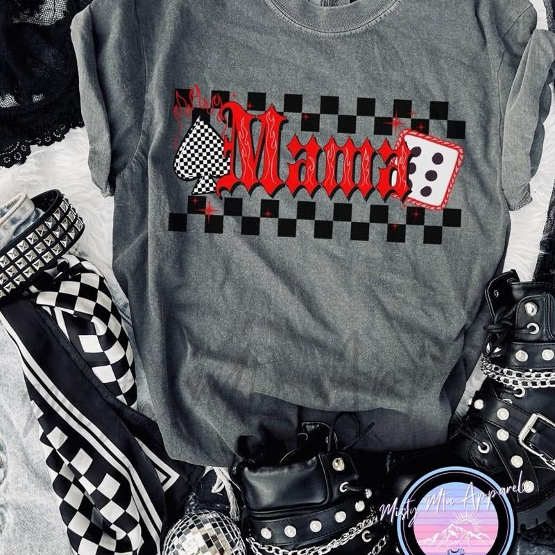 Comfort colors Western Mama Graphic Tee - Womens short sleeve casual cotton graphic tshirt - Womenswear Comfortable Unisex