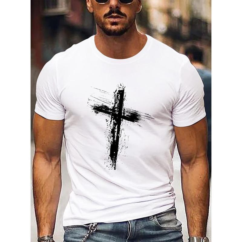 ComfyFit Graphic Tee - Soft Stretchy Fabric, Breathable, Quick-Dry, Summer Essential, Casual Daily Style, Trendy Fashion Clothing for Men Made in USA