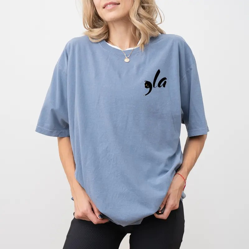 Comma-La Comfort Colors Shirt, Cat Ladies Graphic Tee, Cat Ladies Support Women Unhinged Shirt, Women Power Shirt, Cat Mom Tee, Cat Lover Shirt, Women's Top, Womenswear, Cotton Comfy Fabric Relaxed Fit Style