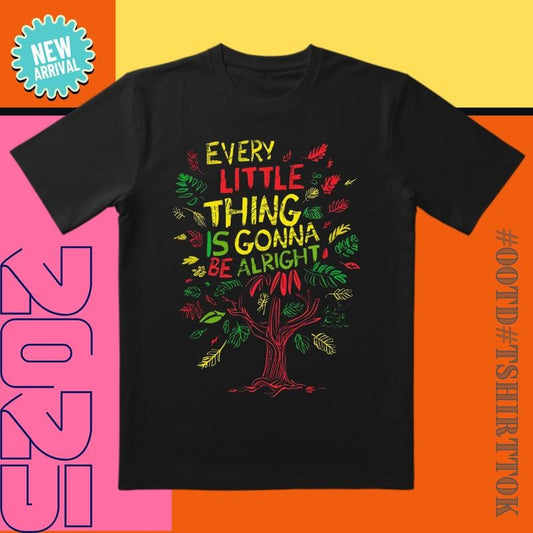 'Every Little Thing' Motivational Tee | Pink-Orange Gradient | Embossed Gold Text | Daily/Concert Outfit