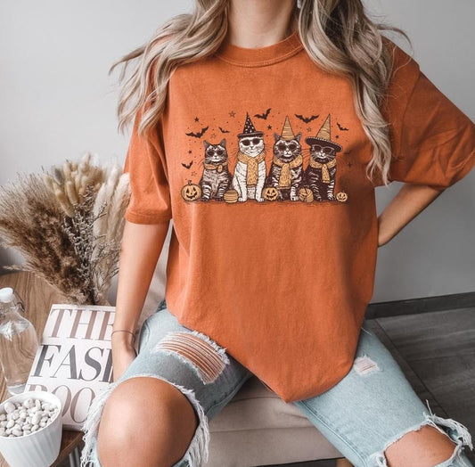 Cool Halloween Cats Shirt, Halloween T-Shirt, Funny Halloween Shirt, Gift for Daughter, Gift for Her Hoodie, Sweatshirt