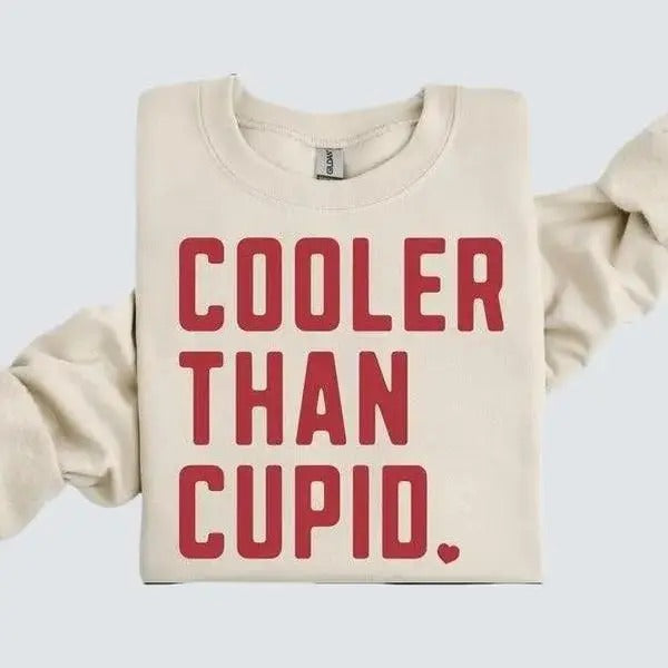 Cooler Than Cupid Valentines Shirt, Valentine Sweatshirt, Retro Valentines Shirt, Kid Valentines Day Gift , Boy...