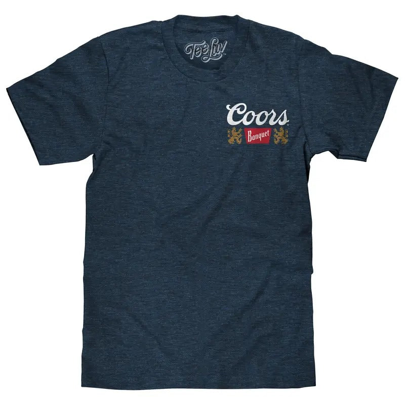 Coors Banquet Golden Colorado T-Shirt - Blue graphic tee
