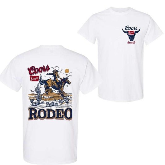 Coors Rodeo Vintage Graphic T-Shirt, Retro Cowboy Shirt, Oversized Coors T-Shirt, Vintage Washed Shirt, shirt hot tiktok 2024