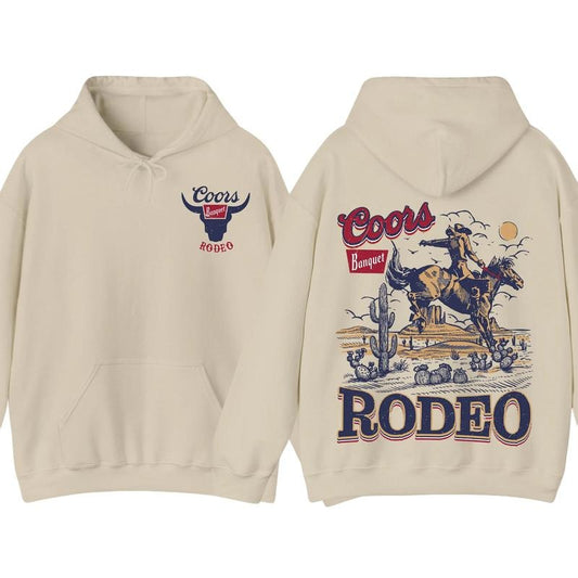 Coors Western Cowboy Shirt, Vintage 90s Graphic Western Hoodie