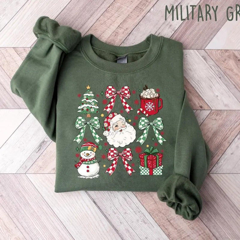 Coquette Pink Christmas Shirt, Pink Bow Christmas, Trendy Santa Shirt, Christmas Shirt, Christmas Shirt, Santa Coquette...