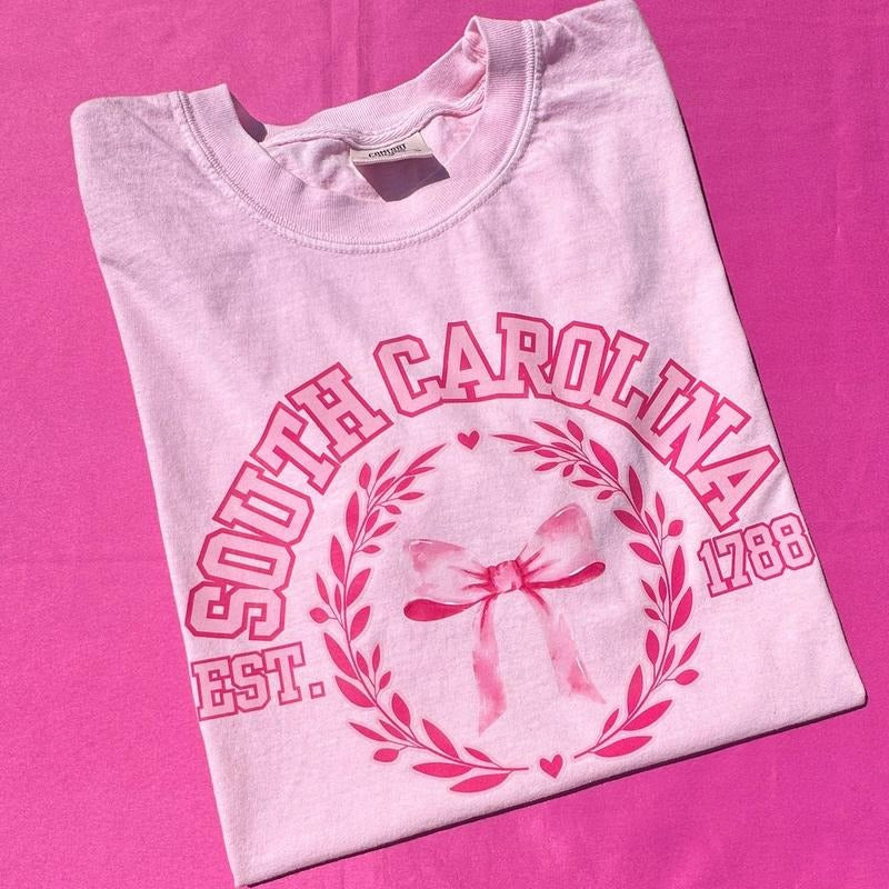 Coquette STATES Blossom Comfort Colors T-Shirt Hoodie, Sweatshirt | InkThreadWorks.com