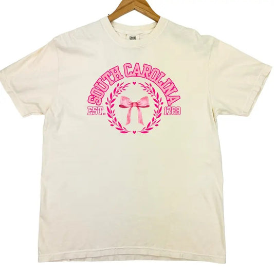 Coquette STATES Ivory Comfort Colors T-Shirt Hoodie, Sweatshirt | InkThreadWorks.com