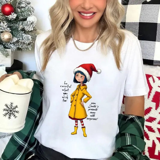 Coraline Christmas Shirt, Coraline Merch, Christmas animate, Coraline Christmas Tshirt, Dreaming of Coraline Sweatshirt, Famous Horror Movie Tshirt,  Halloween Crewneck Gift Ffor Girlfriends, Coraline Sweatshirt