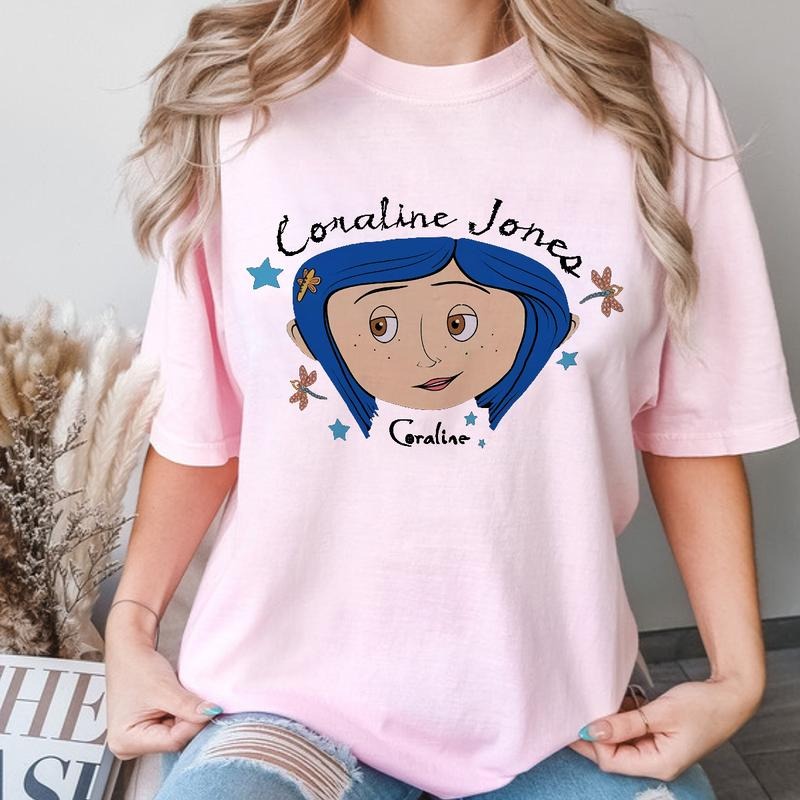 Coraline Jones Shirt, Horror Coraline movies, Horror Character Shirt, Halloween Crewneck Sweatshirt Hoodie