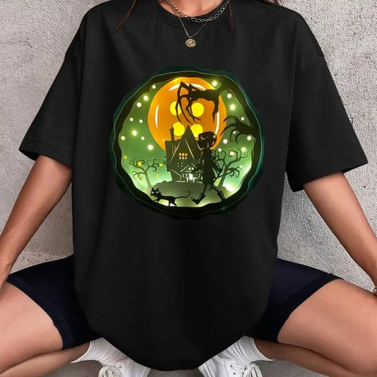 Coraline Moon Button Shirt, Horror Coraline movies, Horror Character Shirt, Halloween Crewneck Sweatshirt