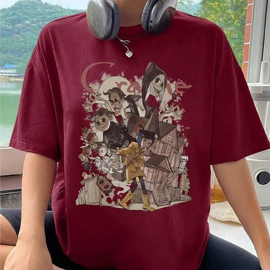 Coraline Movie Hoodie, Funny Shirt 2024, Coraline Movie Vintage Retro Horror Comfort Colors T-Shirt, Coraline Sweatshirt