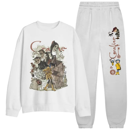 Coraline Movie Hoodie, Funny Shirt 2024, Coraline Movie Vintage Retro Horror Sweatpant, Coraline Sweatshirt