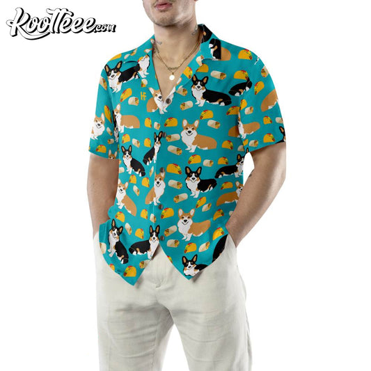 Corgi Foods Cute Hawaiian Shirt