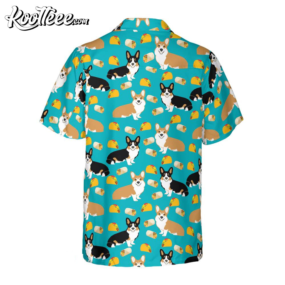 Corgi Foods Cute Hawaiian Shirt