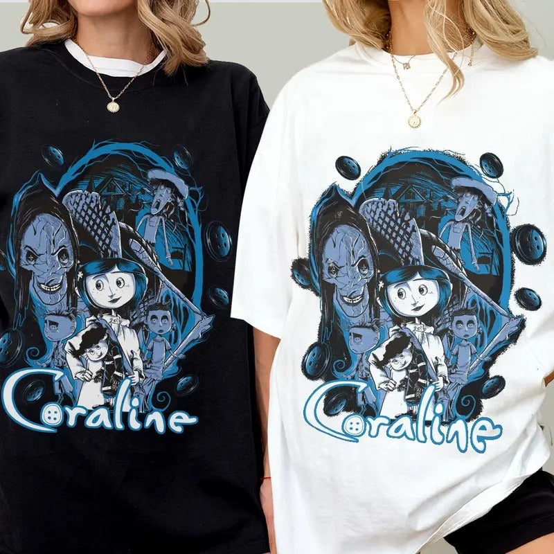 Corraline In Another Place Shirt, Horror Corraline movies, Horror Character Shirt, Halloween Crewneck Sweatshirtstyle{n002}2