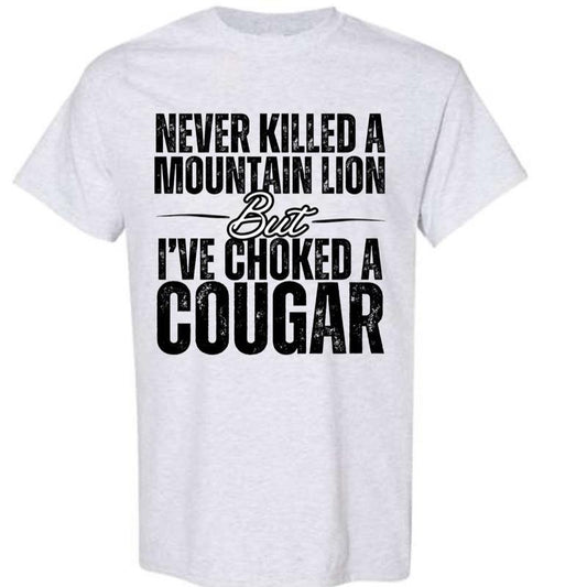 Cougar Shirt by Gildan Soft Style Tee - Bigthree Apparel - Black - white Graphic Design for Men and Women - Top, Womenswear