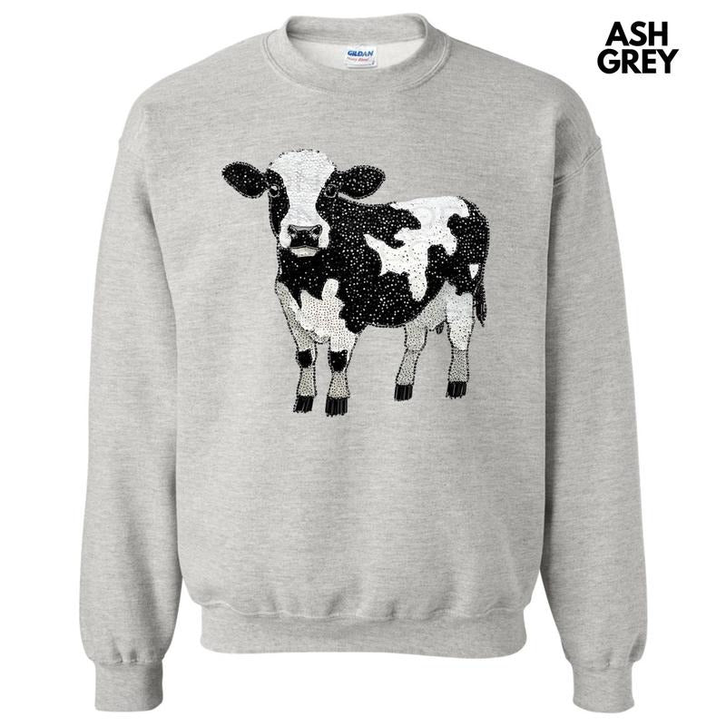 Cow Faux Rhinestone Sweatshirt T-Shirts, Hoodie | InkThreadWorks.com