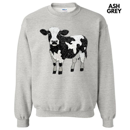 Cow Faux Rhinestone Sweatshirt T-Shirts, Hoodie | InkThreadWorks.com