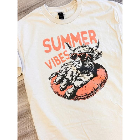 Cow Summer Vibes Graphic Top