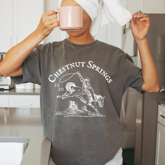 Cowboy Romance Reader Club T-shirt, Bookish Cowgirl Tee, Country Book Lover Shirt, Chestnut Springs Shirt, Bookish Gift For