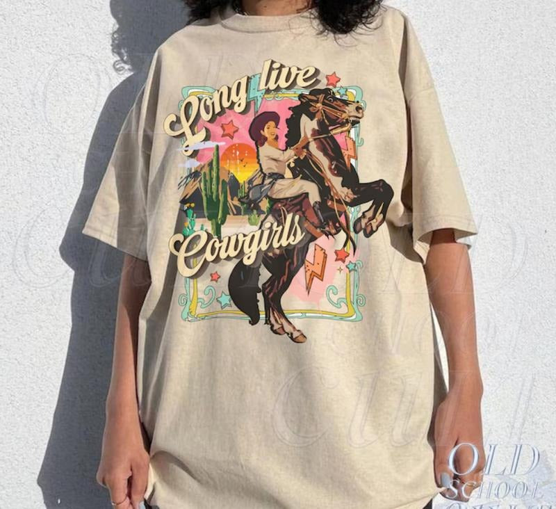 Cowgirl Wes.tern T-Shirt, Vintage 90s Graphic Western Shirt, Retro Cowgirl Tee