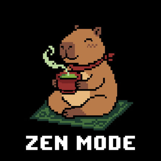 Cozy Capybara Tea Time Cute Zen