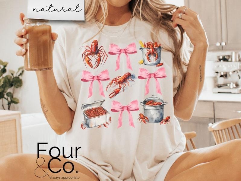 Crawfish Boil Shirt, Crawfish Shirt, Crawfish Coquette Shirt, Louisiana Coquette Shirt Hoodie, Sweatshirt