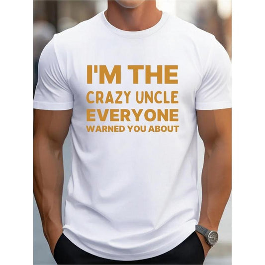 Crazy Uncle Warning G500 pure cotton men's T-shirt comfort fit Made in USA Hoodie, Sweatshirt | InkThreadWorks.com