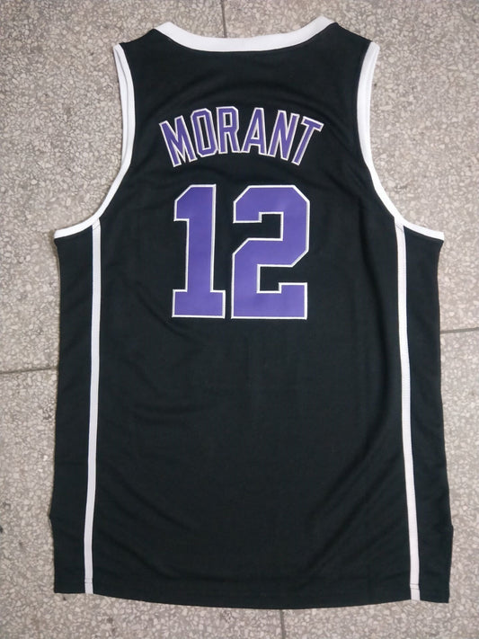 Crestwood Knights #12 Ja Morant Ja - High School 12 Black Embroidered Jersey Style 5