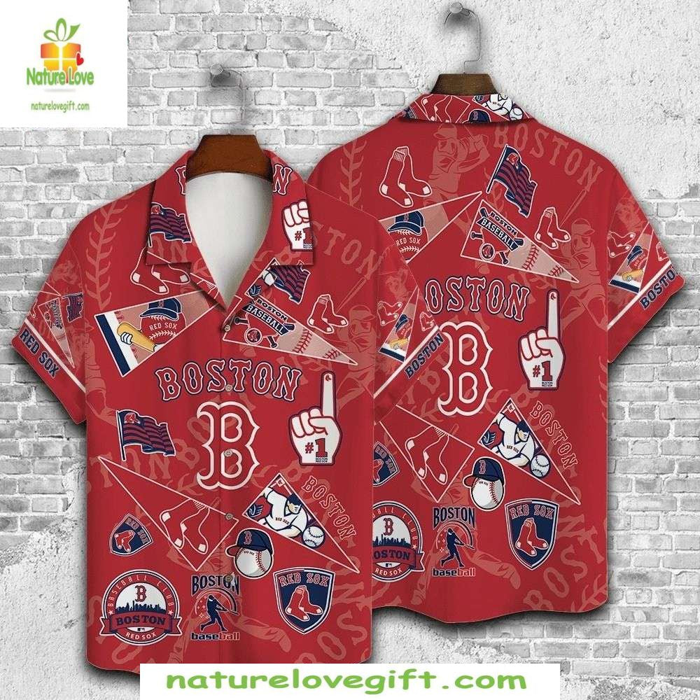 Boston Red Sox Aloha Shirt MLB Hawaiian Shirt Baseball Apparel