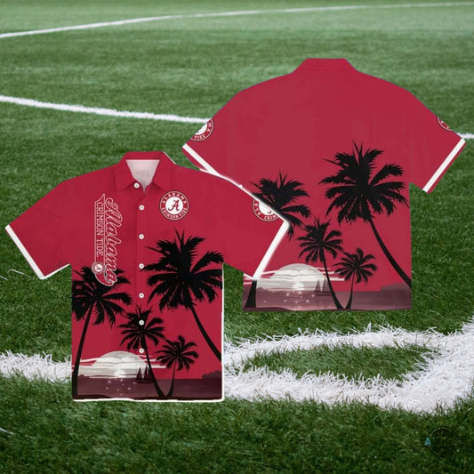 Crimson Tide Alabama Hawaiian Shirt And Shorts Football Tropical Aloha Summer Button Up Shirt SALE