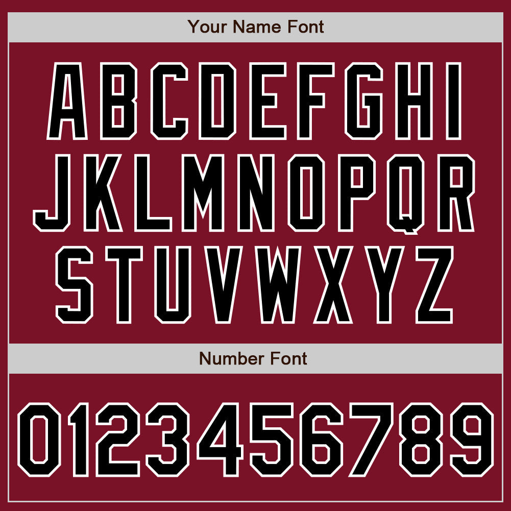 Custom Crimson Black-White Authentic Baseball Jersey