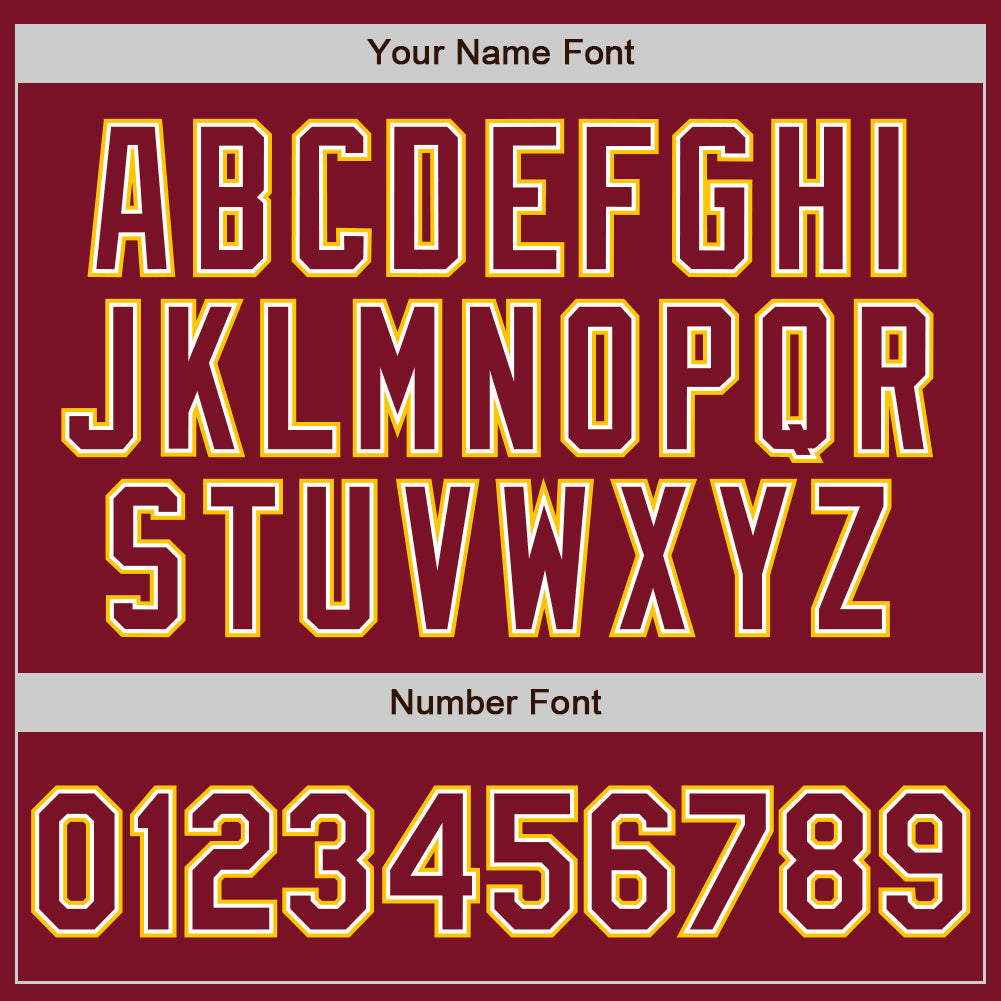 Custom Crimson White-Yellow Authentic Baseball Jersey