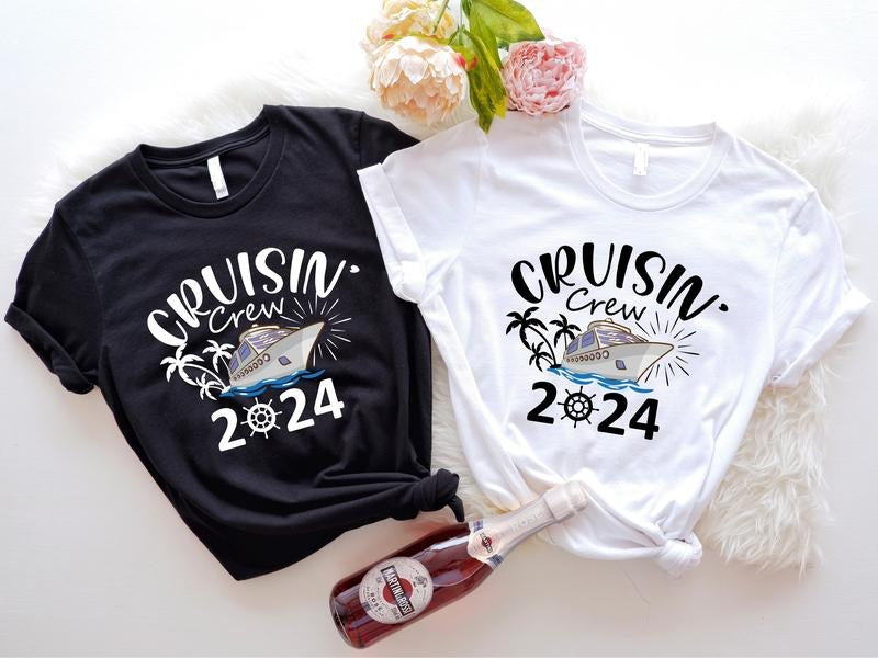 Cruising Crew 2024 T-Shirt, Matching Family Vacation Shirts, Friends Cruise Trip Tee, Cruise Squad Shirt, Summer Boat...