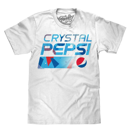Crystal Pepsi Throwback Logo T-Shirt - White graphic tee 90s