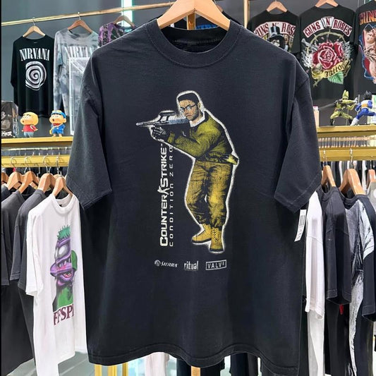 Cs Condition Zero 2004 Promo Vintage  Black T-Shirt Unisex Shirt Gift for him, Gift for her, Gift for fan Hoodie, Sweatshirt