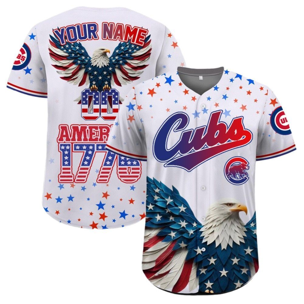 Cubs Independence Day Baseball Jersey 2025 - Grishko.com
