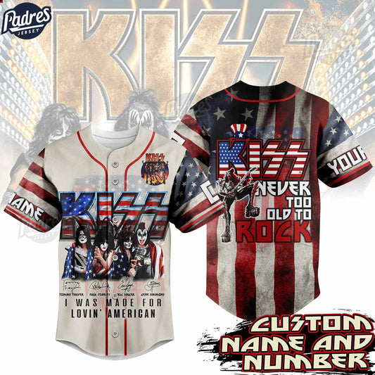 Custom 4th Of July Kiss I Was Made For Lovin' American Baseball Jersey - Padres Jersey Oasis: Elevate Your Baseball Style Game