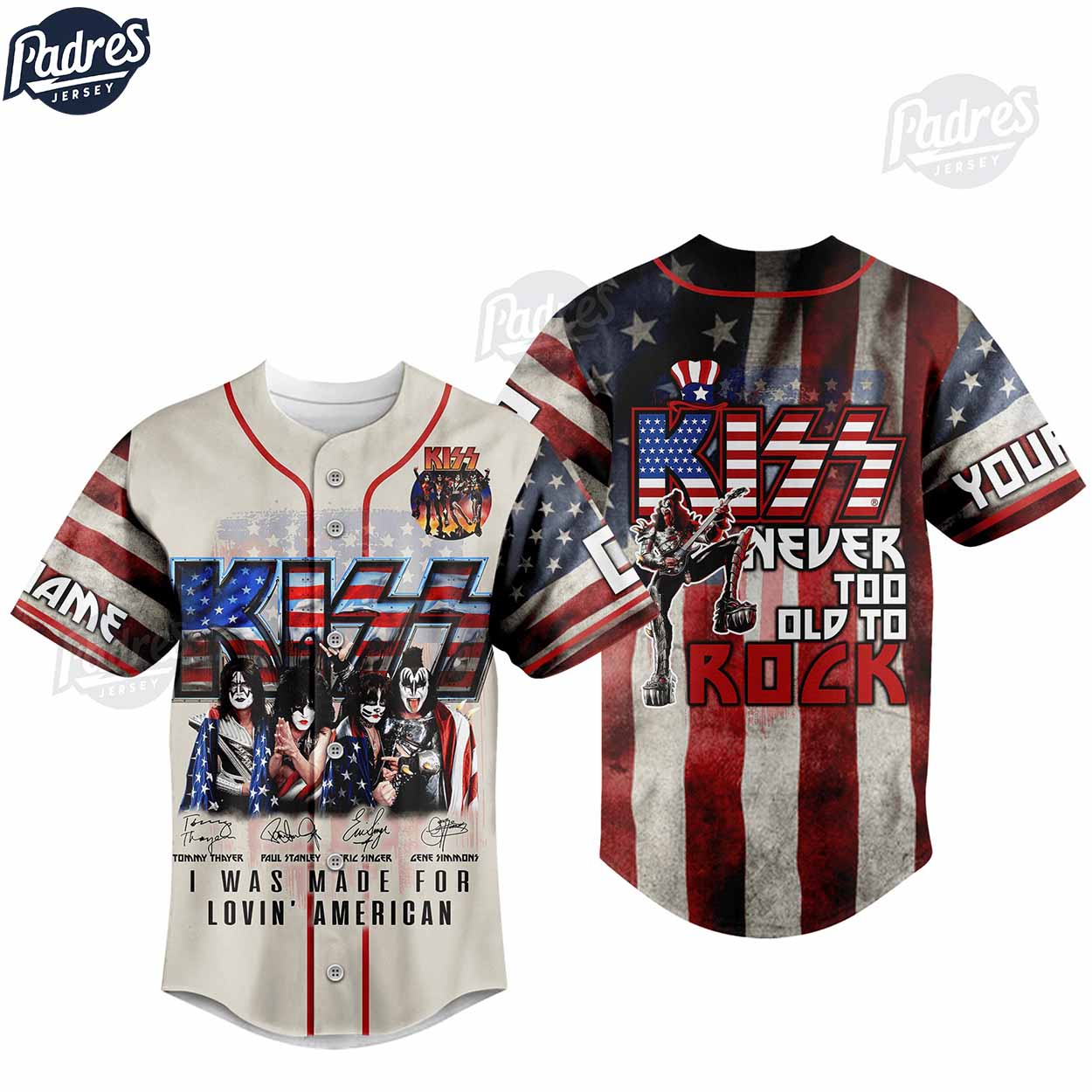 Custom 4th Of July Kiss I Was Made For Lovin' American Baseball Jersey - Padres Jersey Oasis: Elevate Your Baseball Style Game