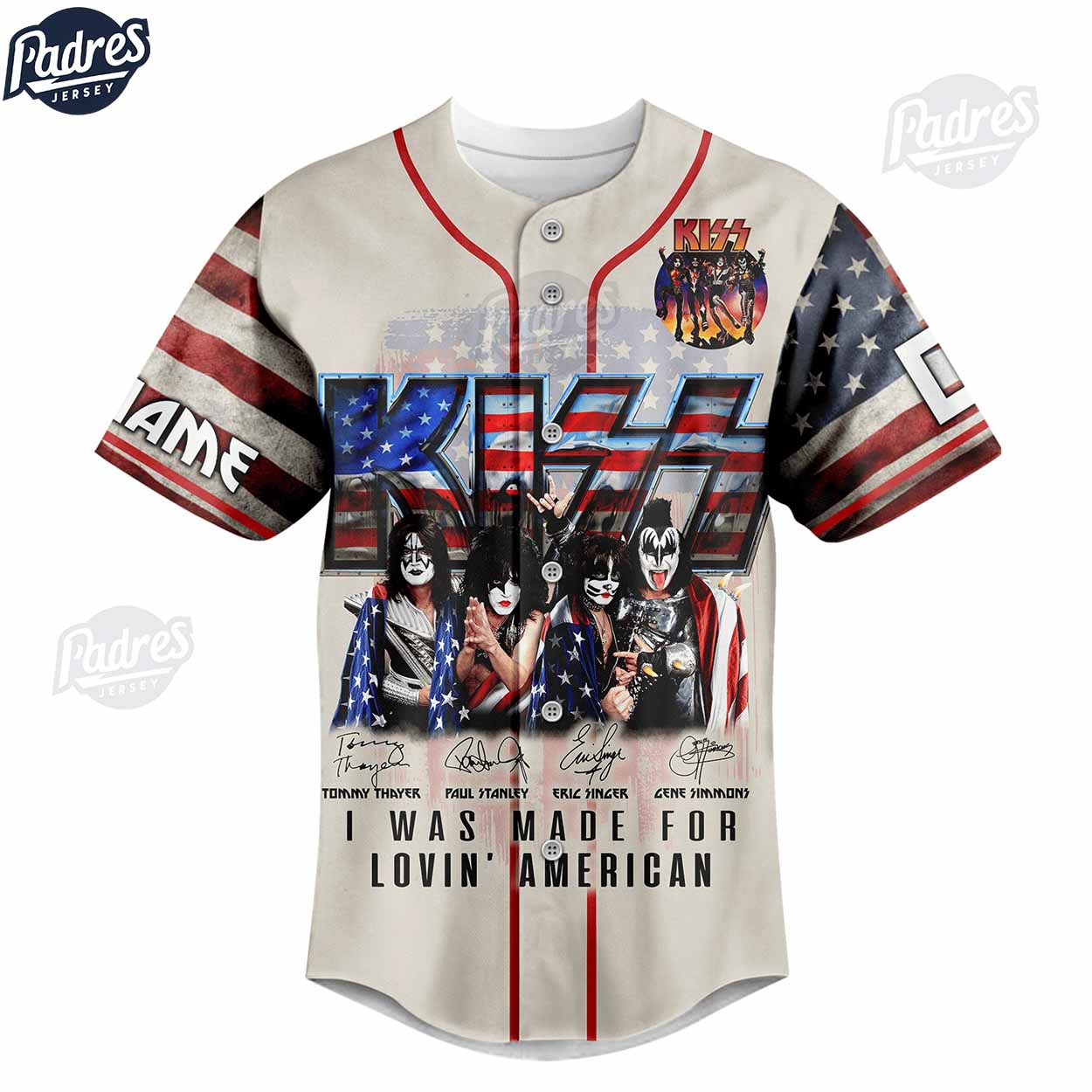 Custom 4th Of July Kiss I Was Made For Lovin' American Baseball Jersey - Padres Jersey Oasis: Elevate Your Baseball Style Game