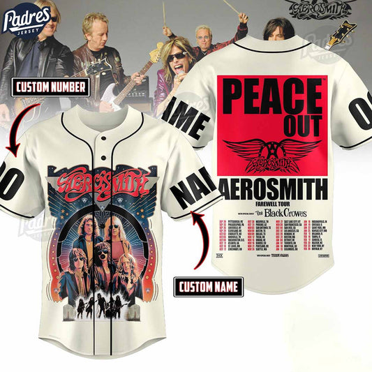 Custom Aerosmith Historic Farewell Tour Baseball Jersey - Padres Jersey Oasis: Elevate Your Baseball Style Game