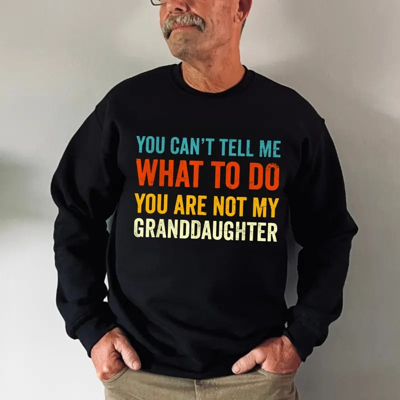 Custom Awesome Like My Daughter Sweatshirt for Dad - Funny Graphic Sweater, Vintage Shirt,  funny gift shirt for Grandmother, Grandma, and Grandpa
