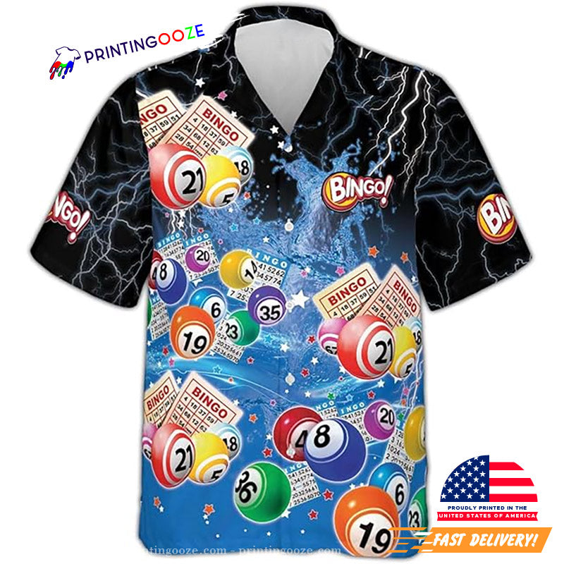 Custom Bingo Lucky Number Casino Hawaiian Shirt